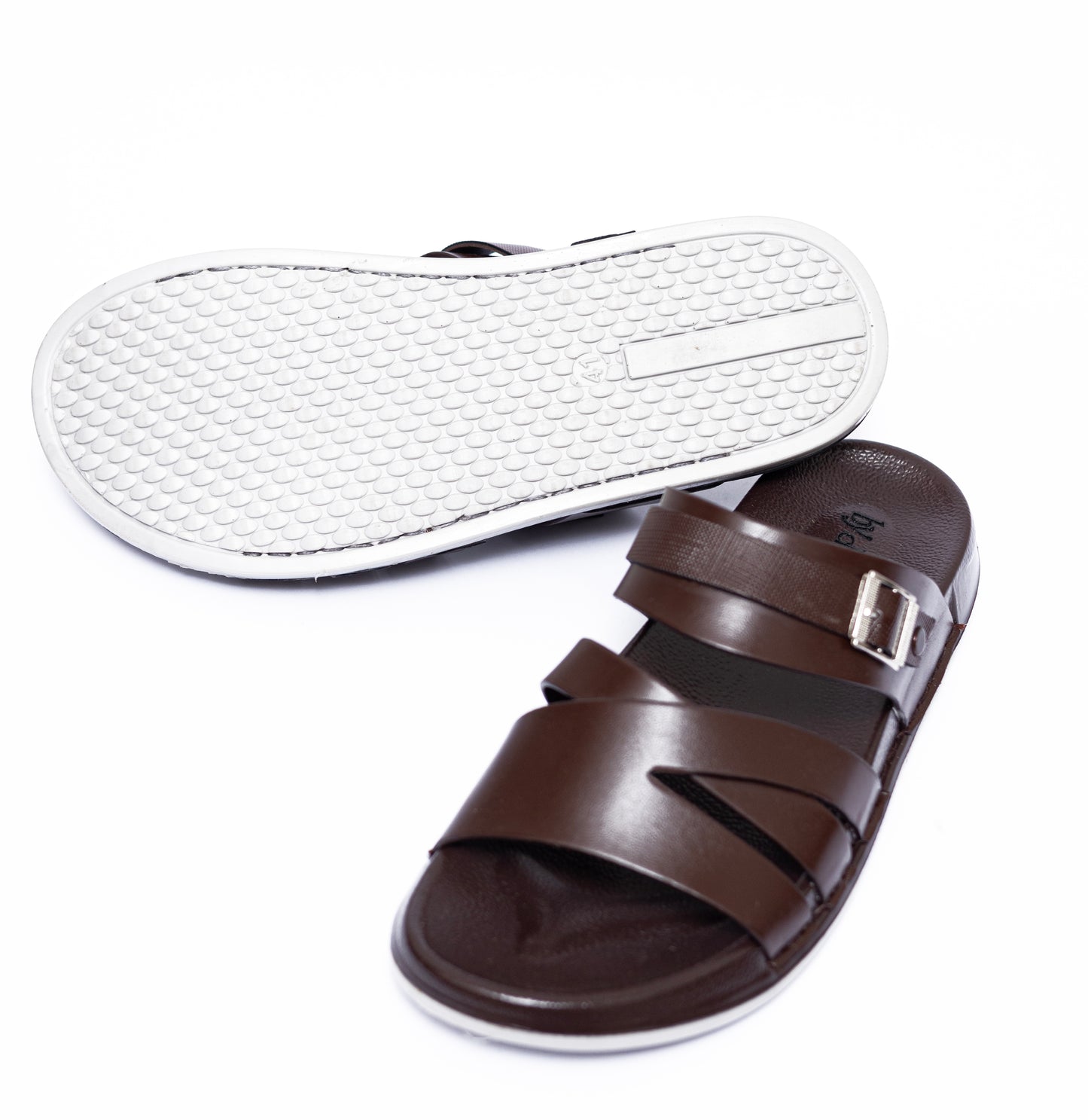 Medicated Brown Cross-Stripe Slipper