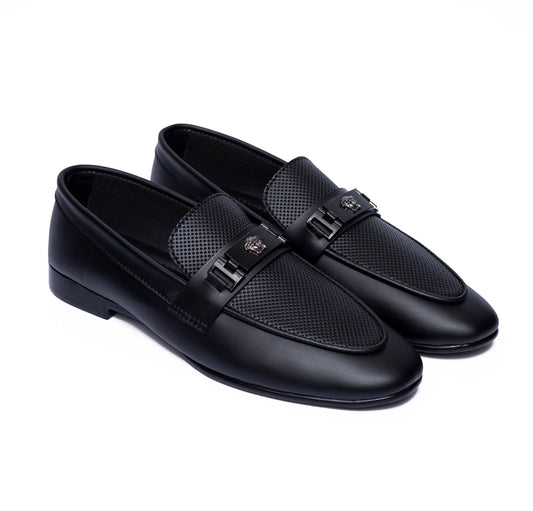 Black Dotted Formal Shoes