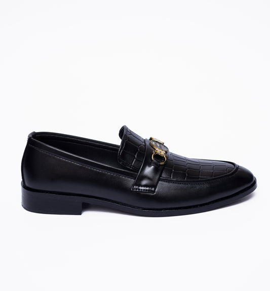 Black Crocodile Formal Shoes