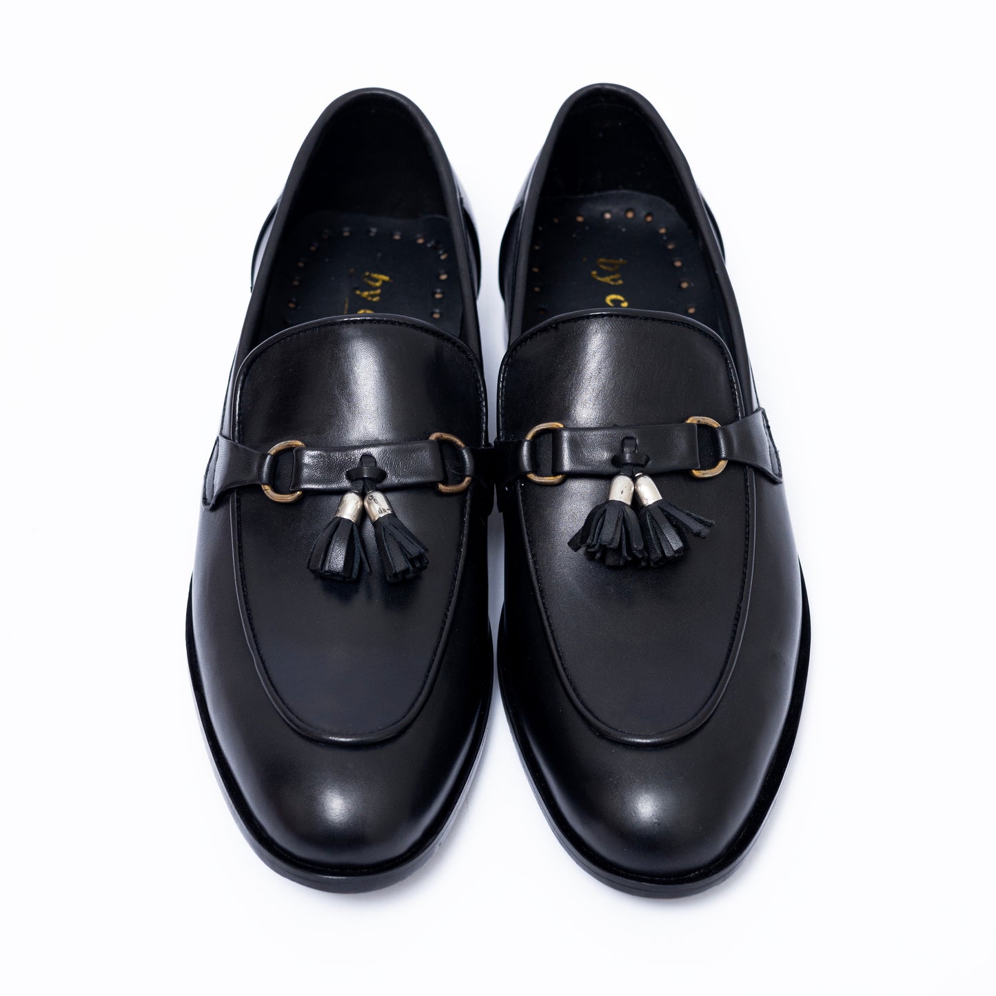 Black Premium Leather Tassel Shoes