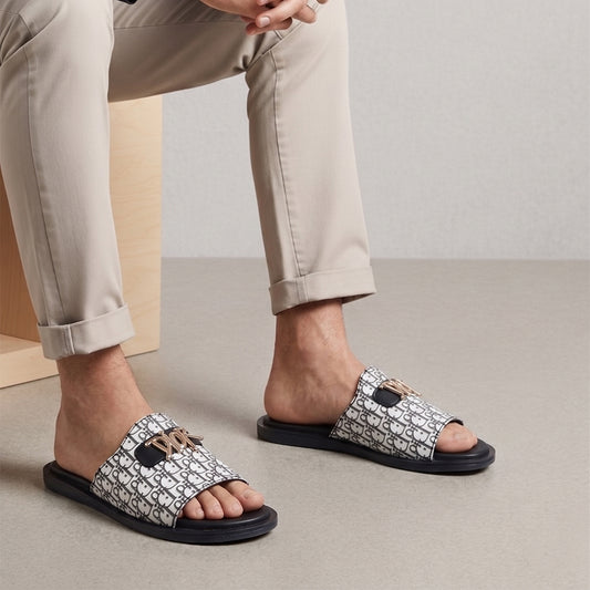 Men's Luxe Dior Pattern Slippers