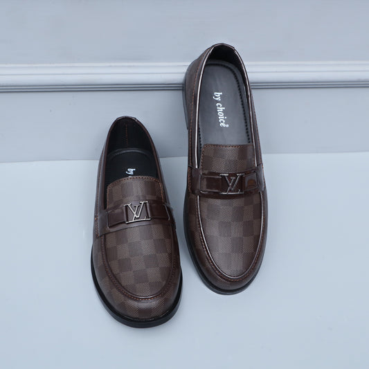 Brown Check LV Strap Loafer