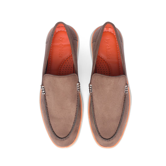 Brown Suede Leather Loafers