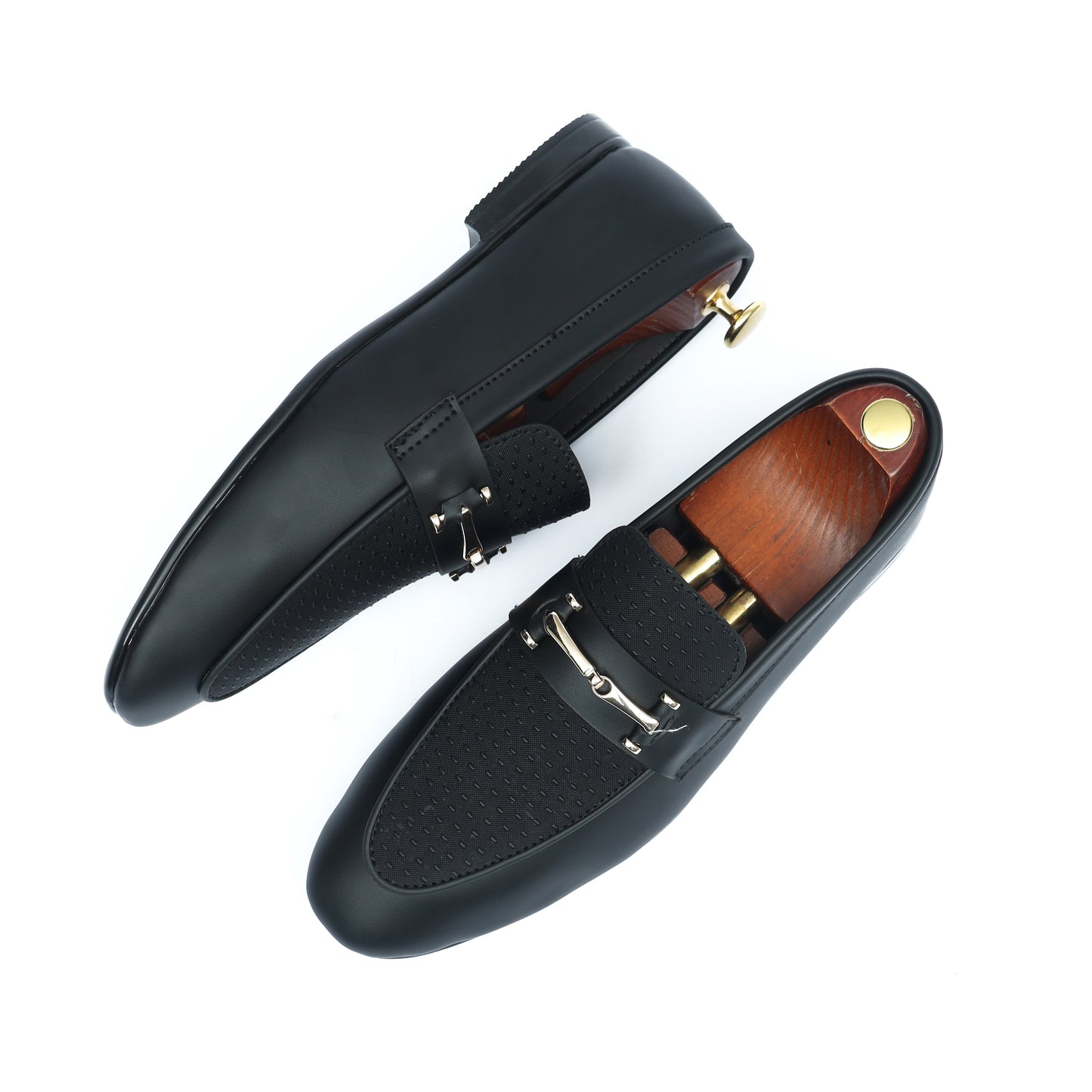 Versatile Black Shoe with Metal Bit