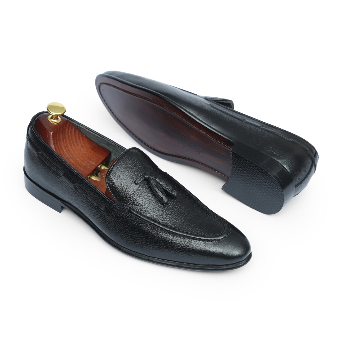 Black Mild Leather Tassel Shoe