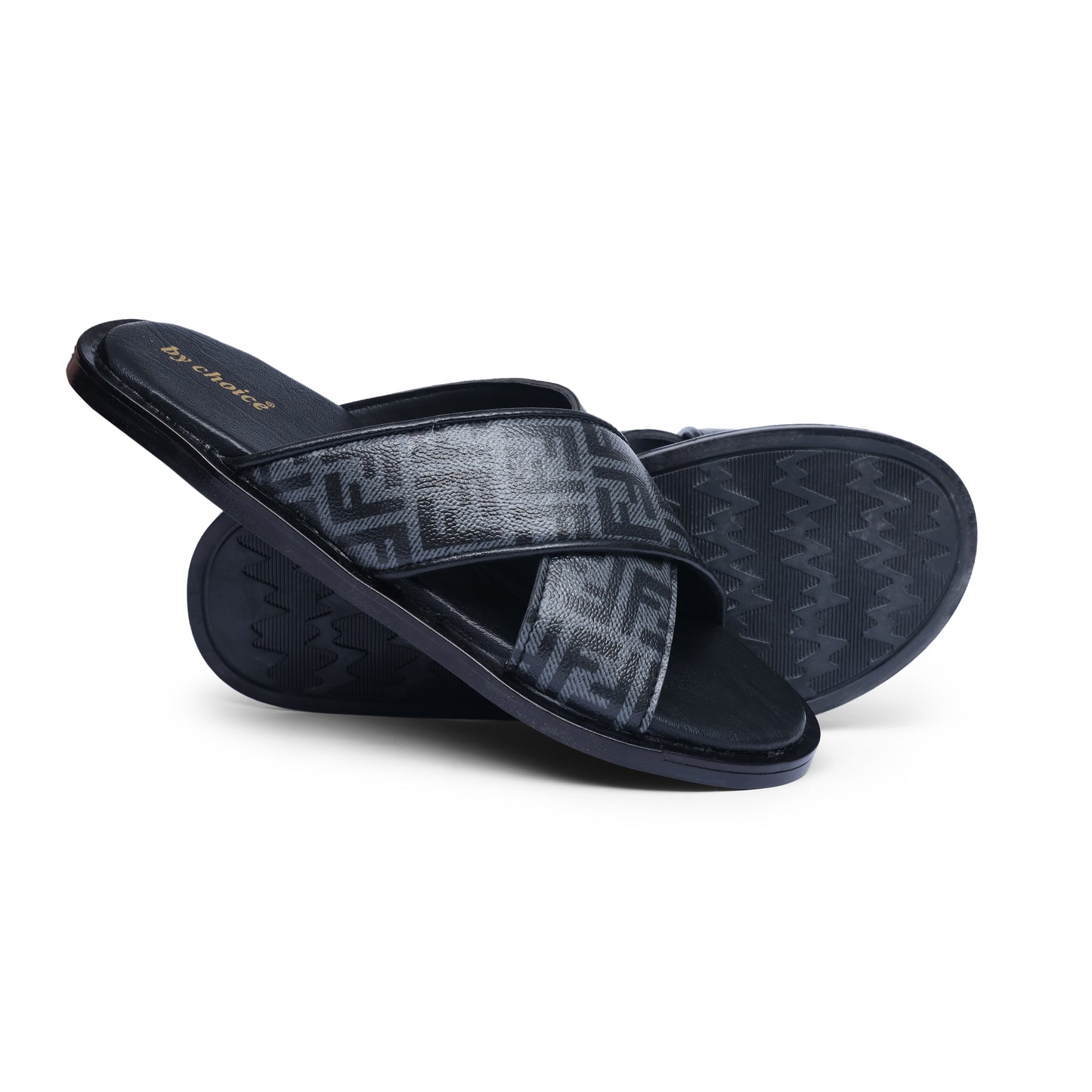 Men's Luxe Fendi Cross Strap Slippers
