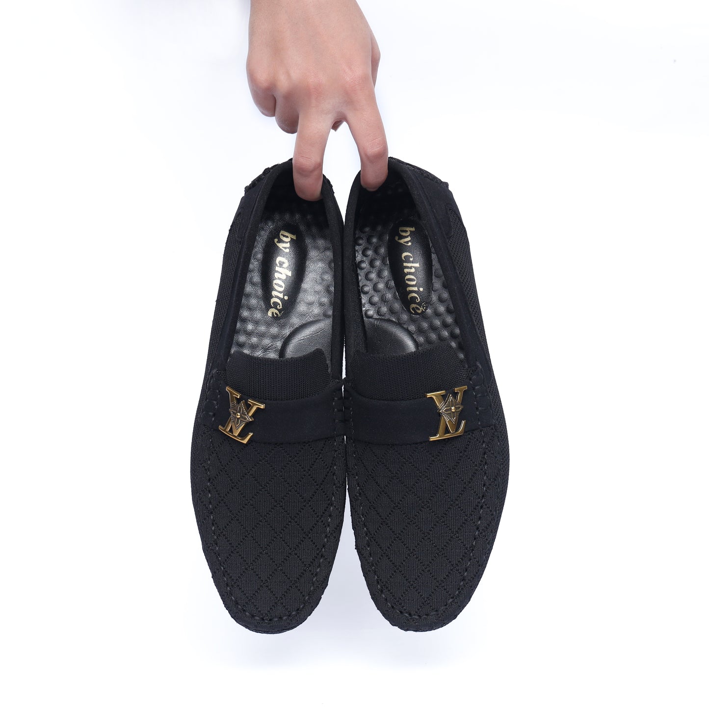Black Knit LV Strap Loafer