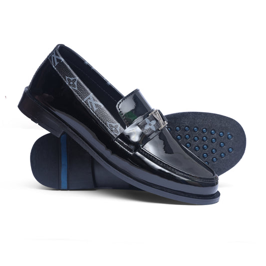 Black LV Patent Loafers