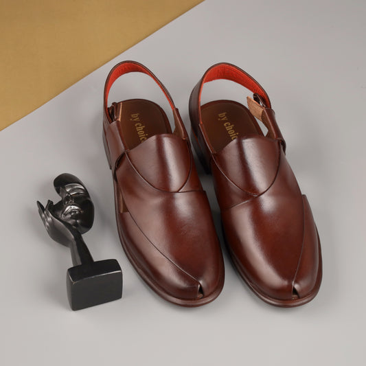 BROWN LEATHER FORMAL KHERI