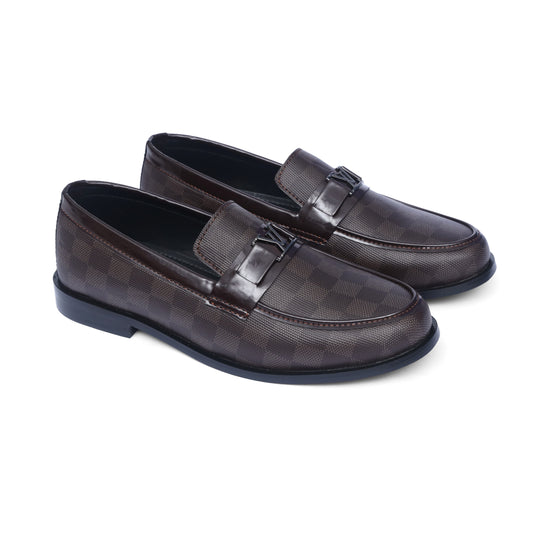Brown Check LV Strap Loafer