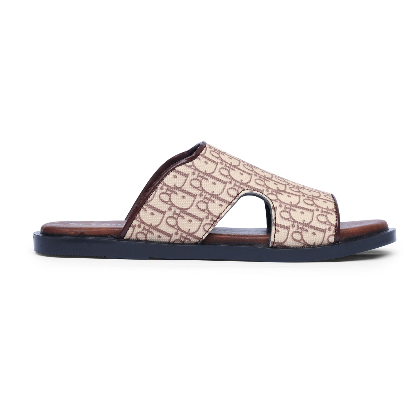Men's Mustard Dior Pattern Slippers