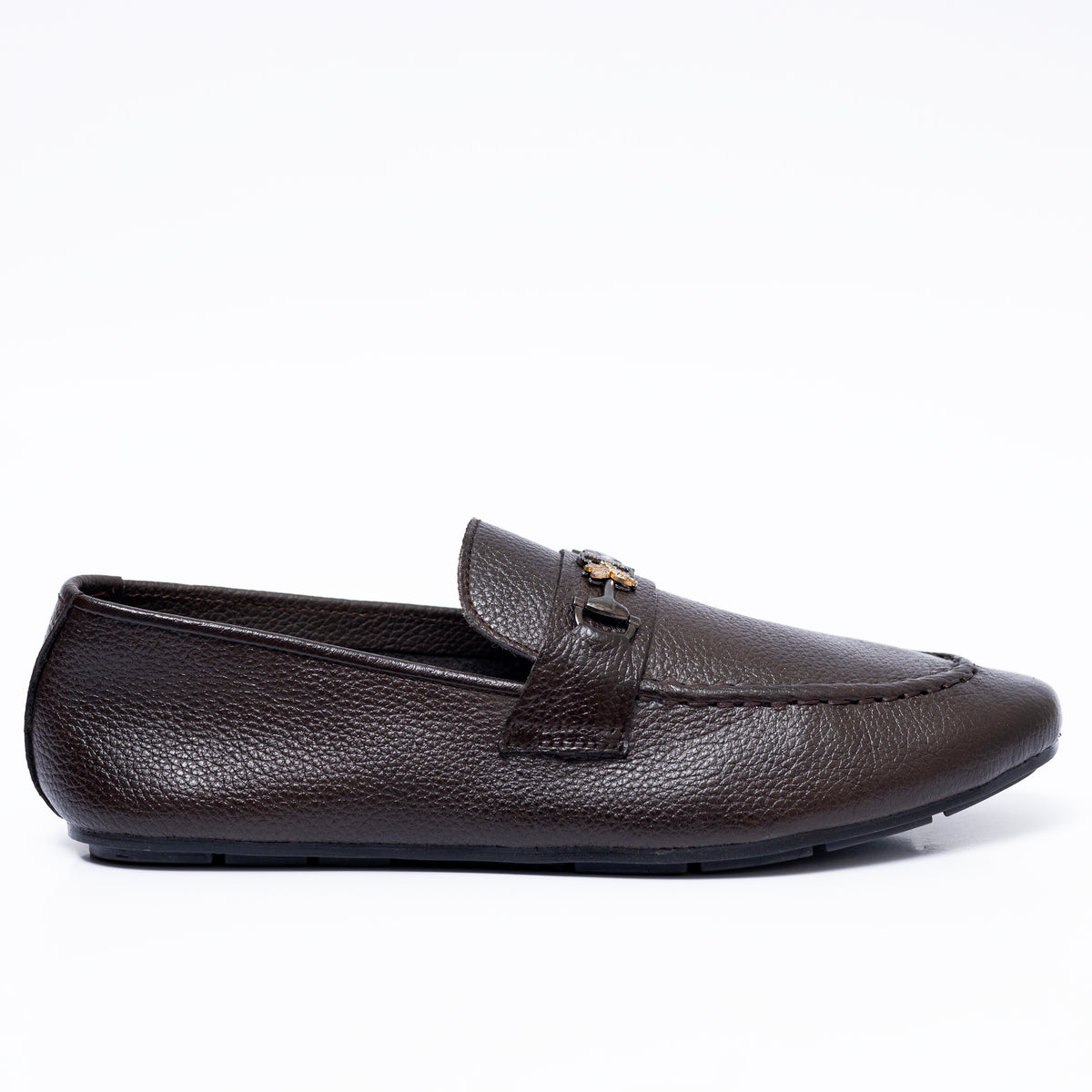 Brown Sleek Leather Loafer
