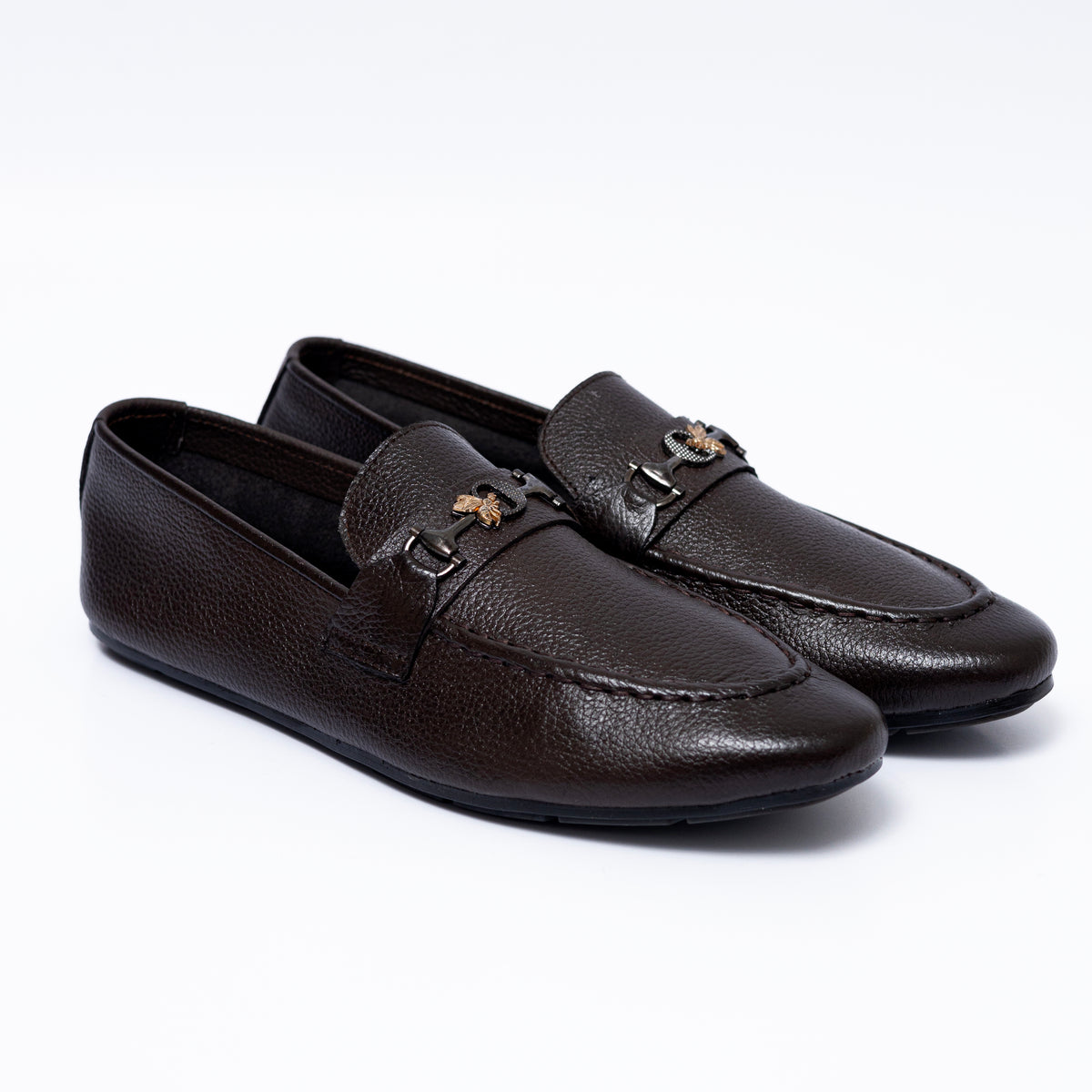 Brown Sleek Leather Loafer