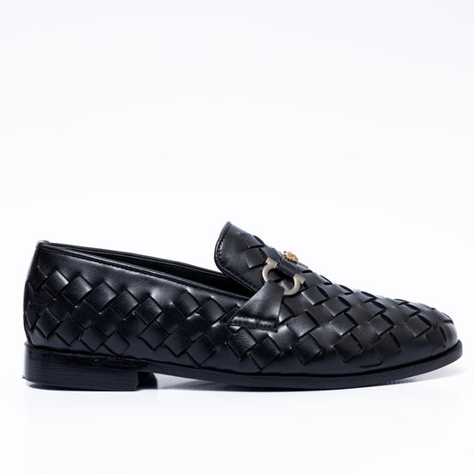 Black Executive Woven Shoes