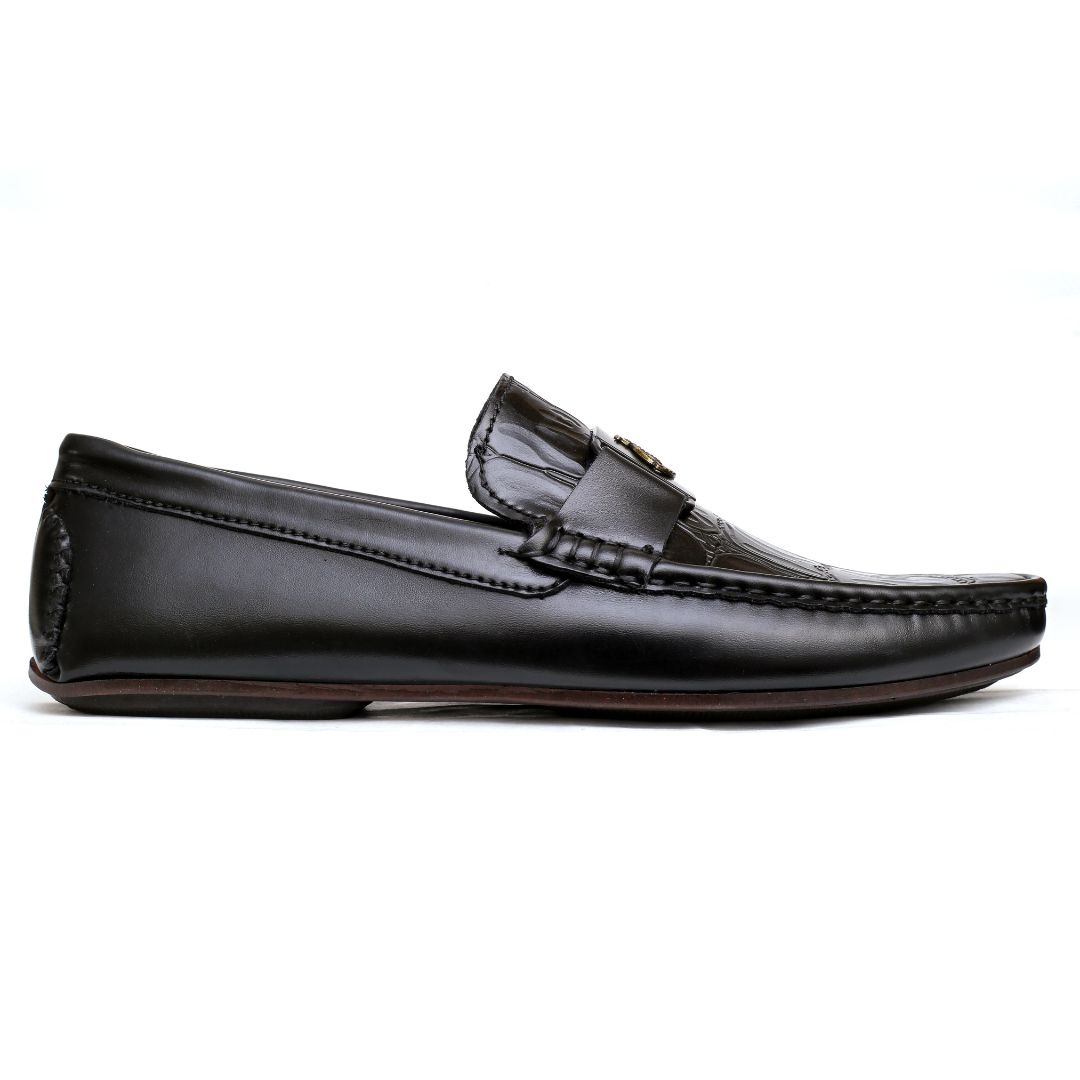 Black Crocodile Patent Loafer
