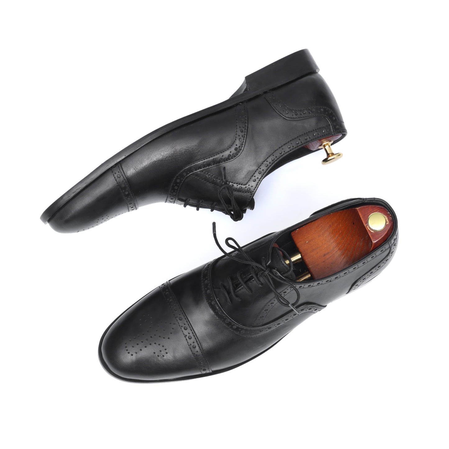 Black oxford Leather Lace up Shoe