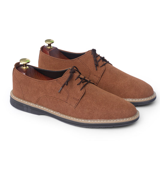 Mustard Suede Lace Up Loafer