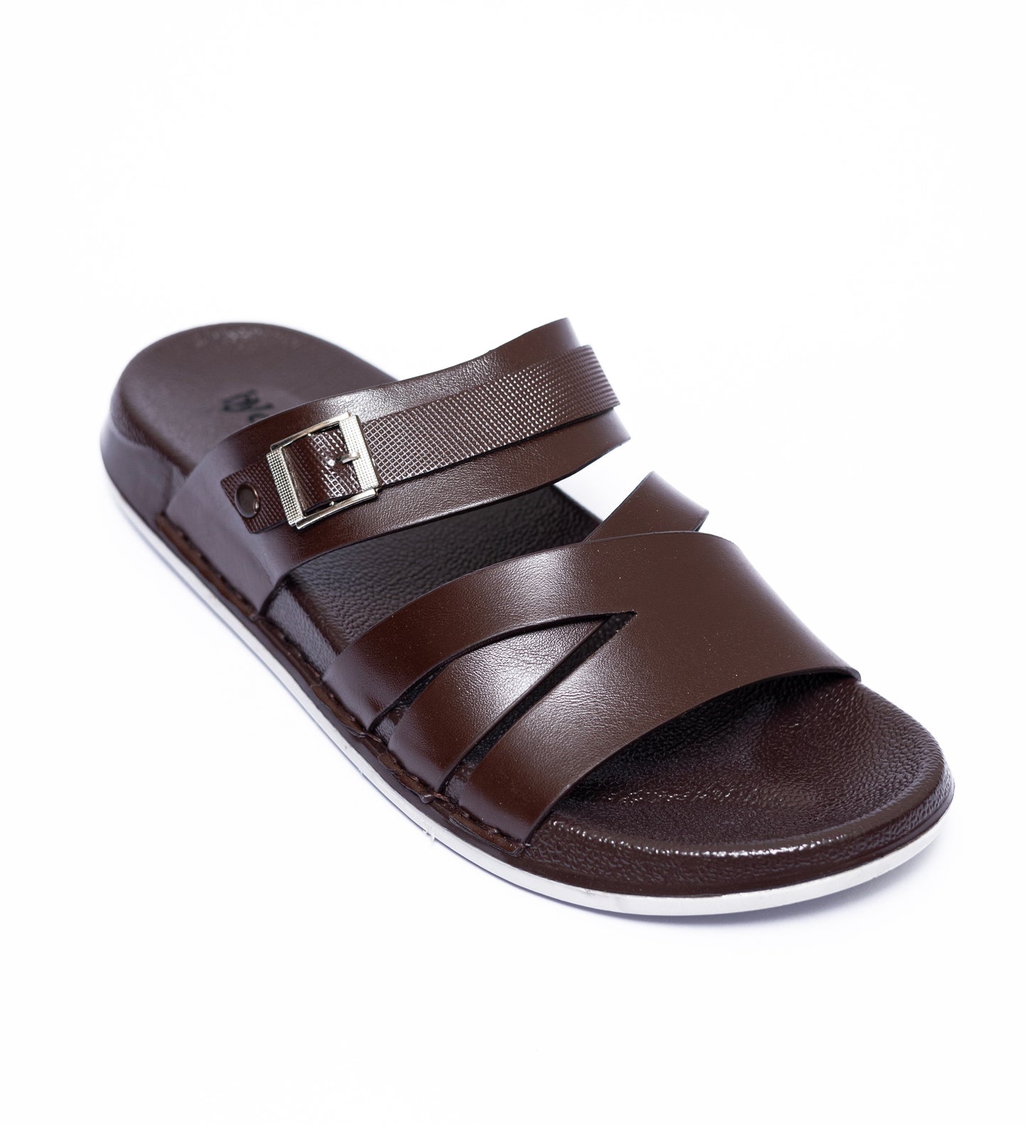 Medicated Brown Cross-Stripe Slipper