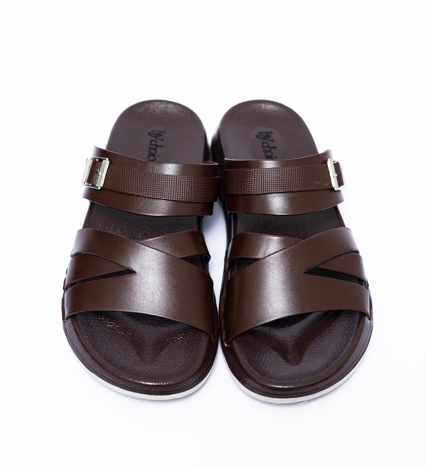 Medicated Brown Cross-Stripe Slipper