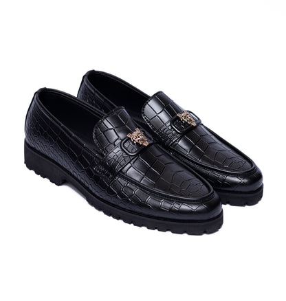 Black High Sole  Croc