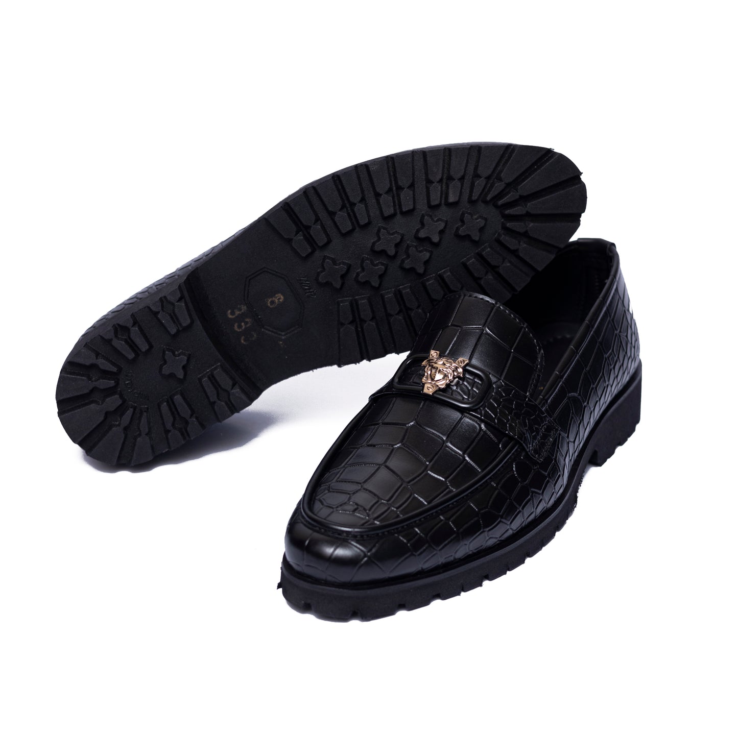 Black High Sole  Croc
