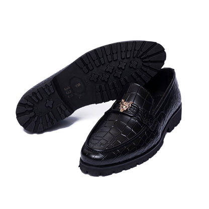Black High Sole  Croc