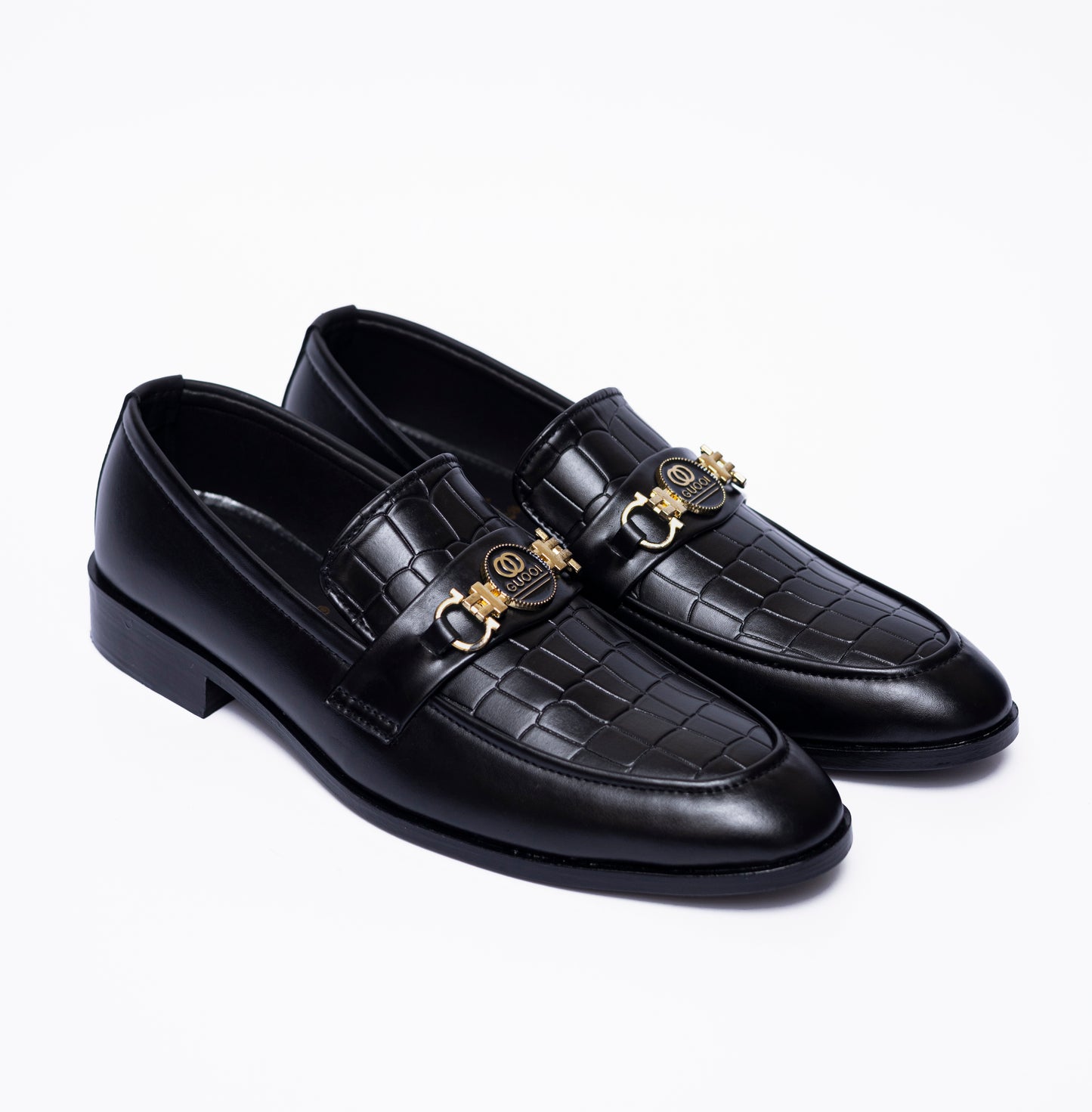 Black Crocodile Formal Shoes