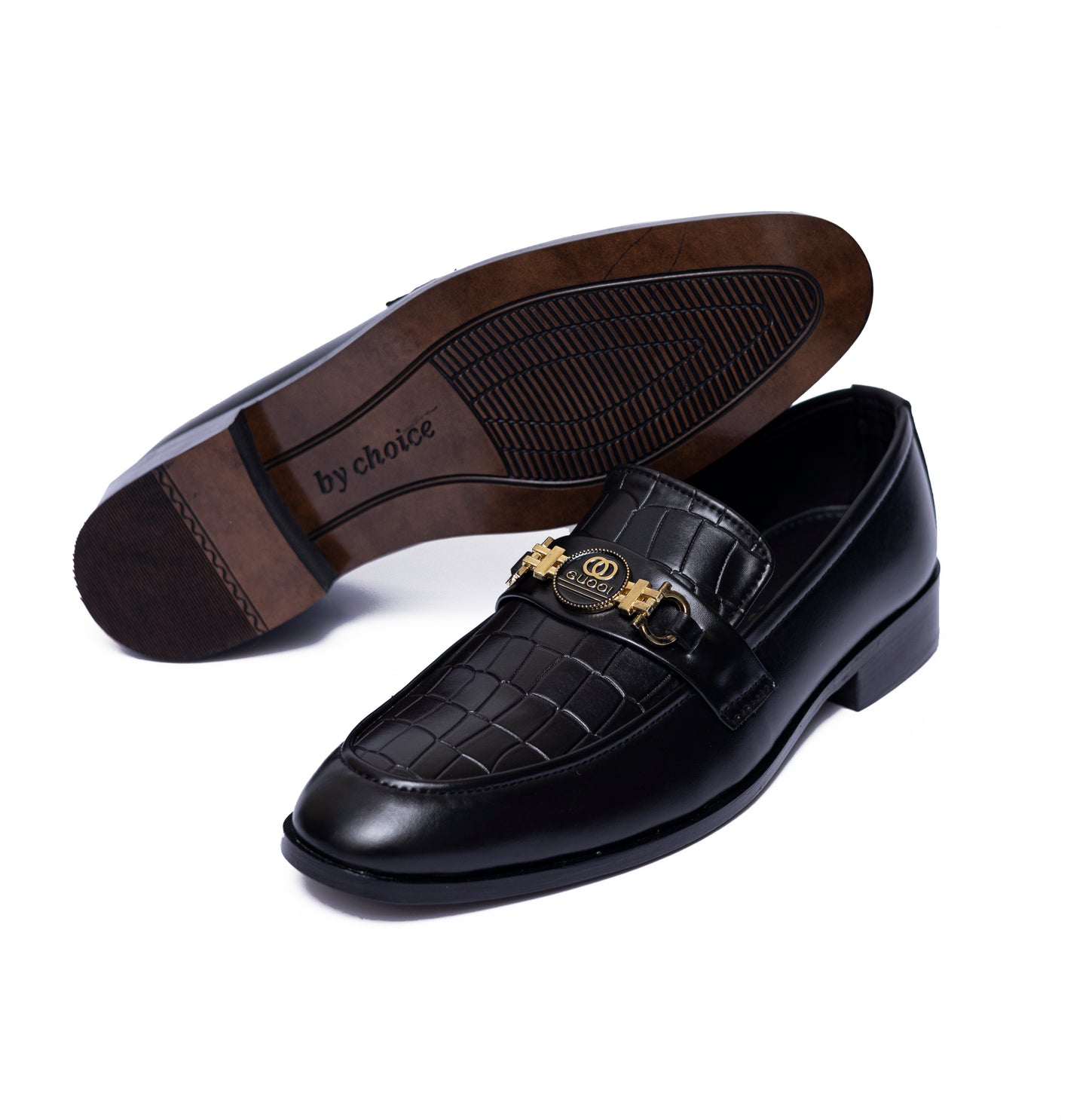 Black Crocodile Formal Shoes