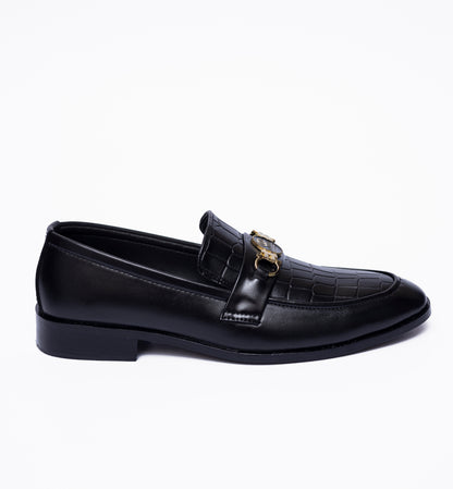 Black Crocodile Formal Shoes