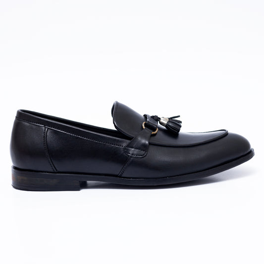 Black Leather Tassel Formal Shoes