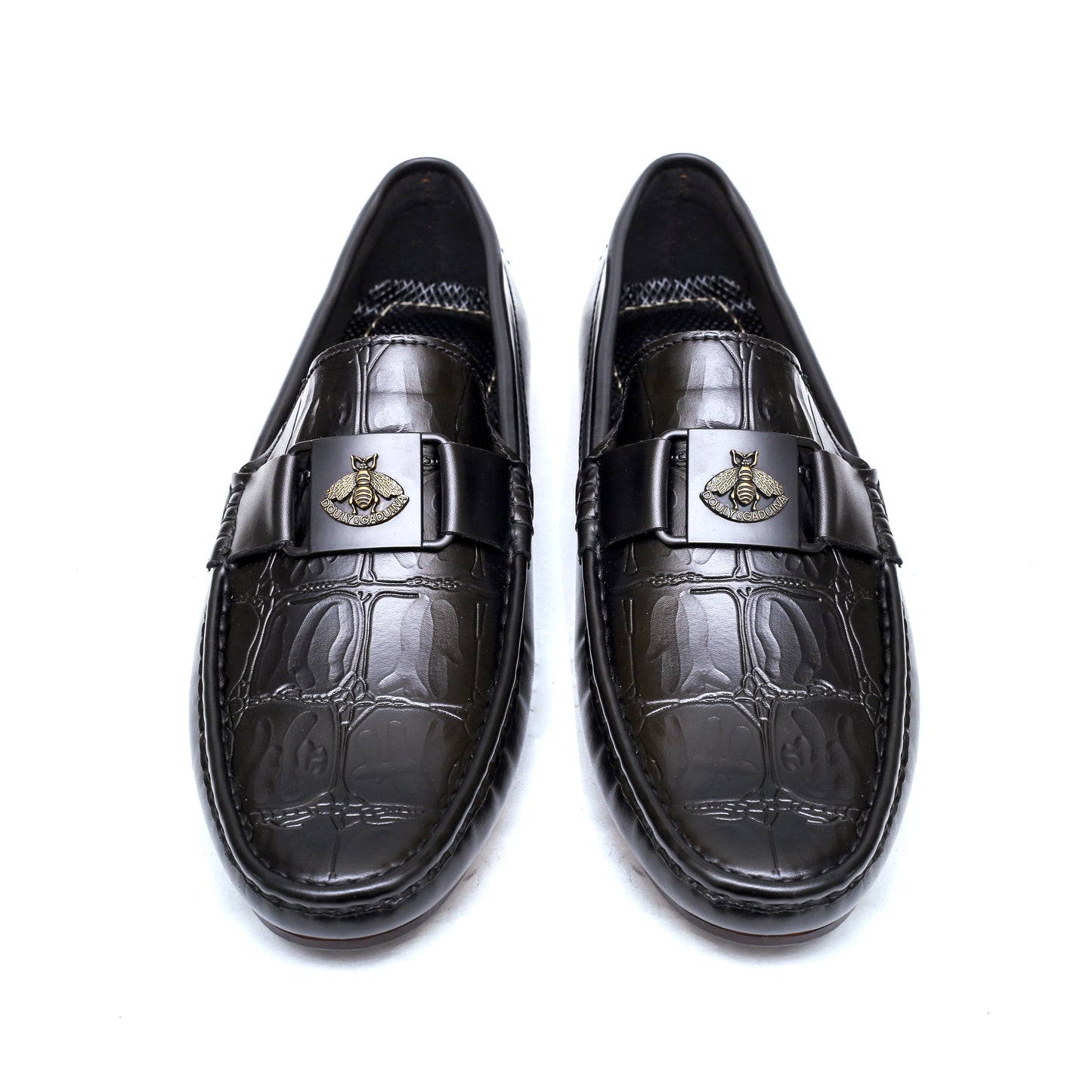 Black Crocodile Patent Loafer