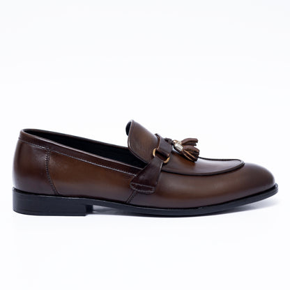 Brown Premium Leather Tassel Shoes