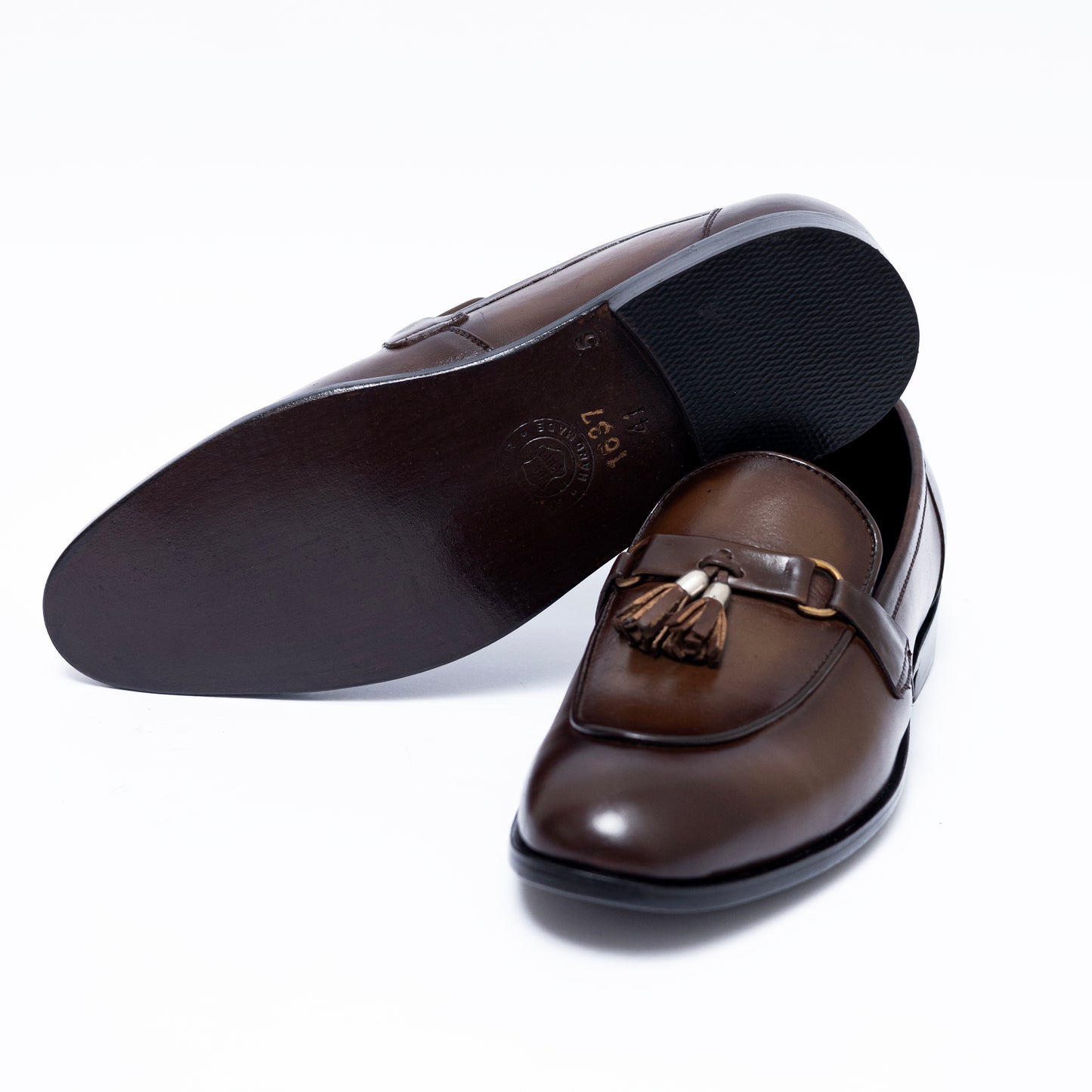 Brown Premium Leather Tassel Shoes
