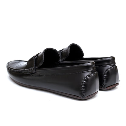 Black Crocodile Patent Loafer