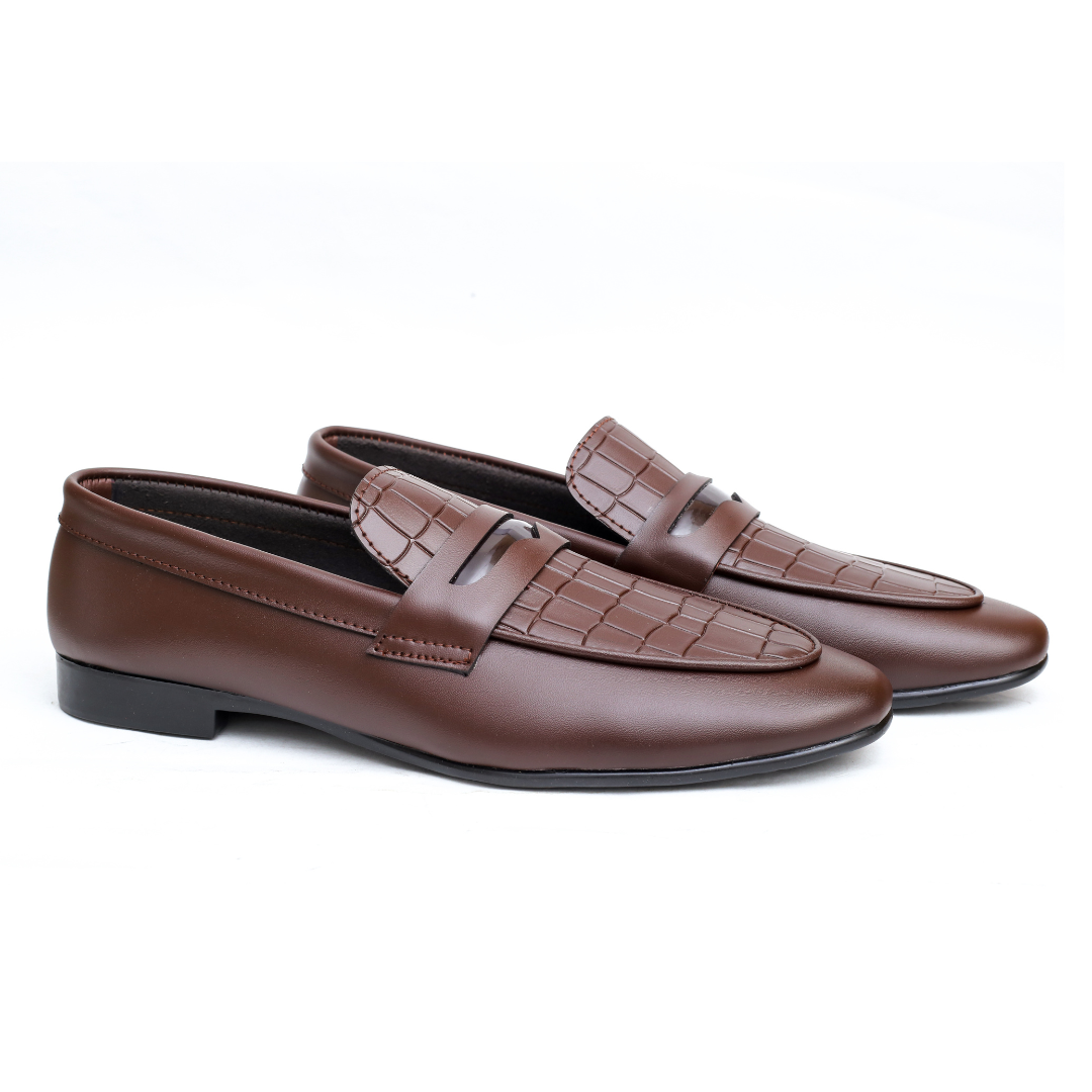 Brown Crocodile  Formal Shoes