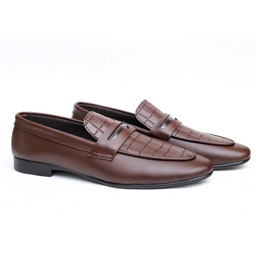 Brown Crocodile  Formal Shoes