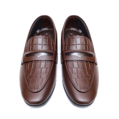 Brown Crocodile  Formal Shoes