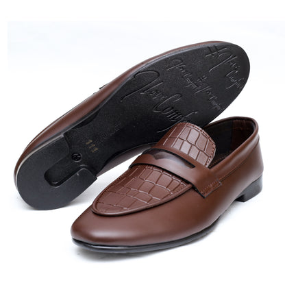Brown Crocodile  Formal Shoes