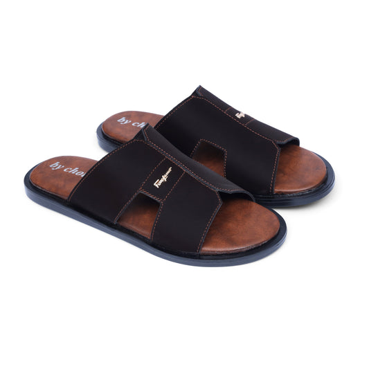 Men's Luxe Brown Slippers
