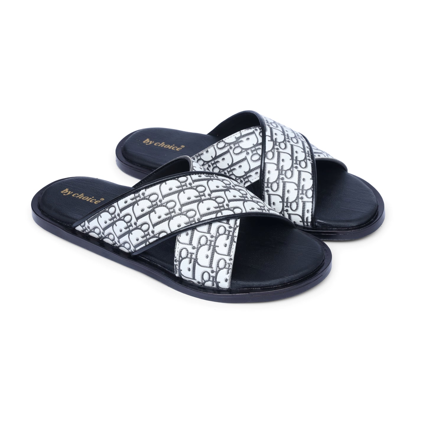 Men's Luxe Dior Cross Strap Slippers