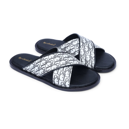 Men's Luxe Dior Cross Strap Slippers