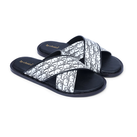 Men's Luxe Dior Cross Strap Slippers