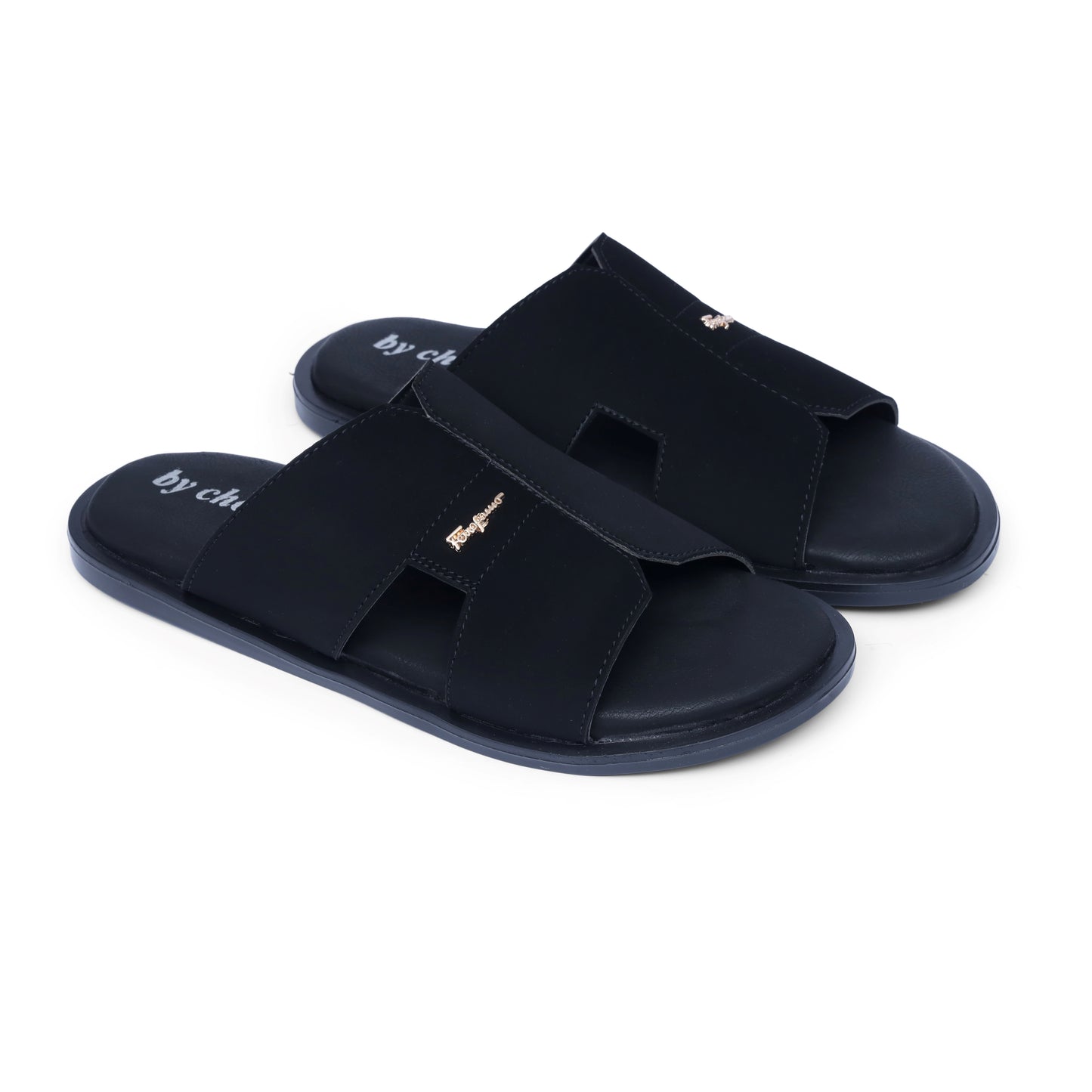 Men's Luxe Black Slippers