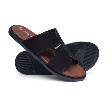 Men's Luxe Brown Slippers