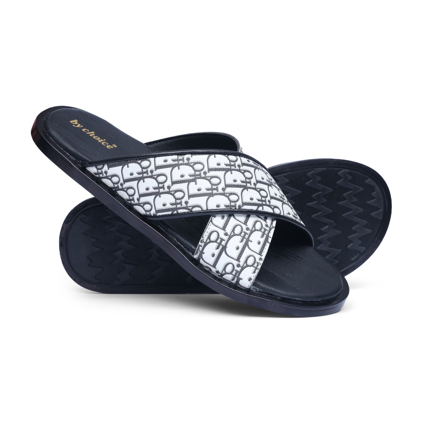 Men's Luxe Dior Cross Strap Slippers