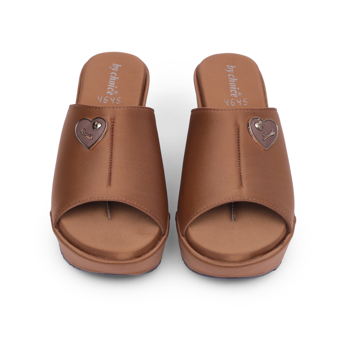 Women's Brown Wedge Slippers