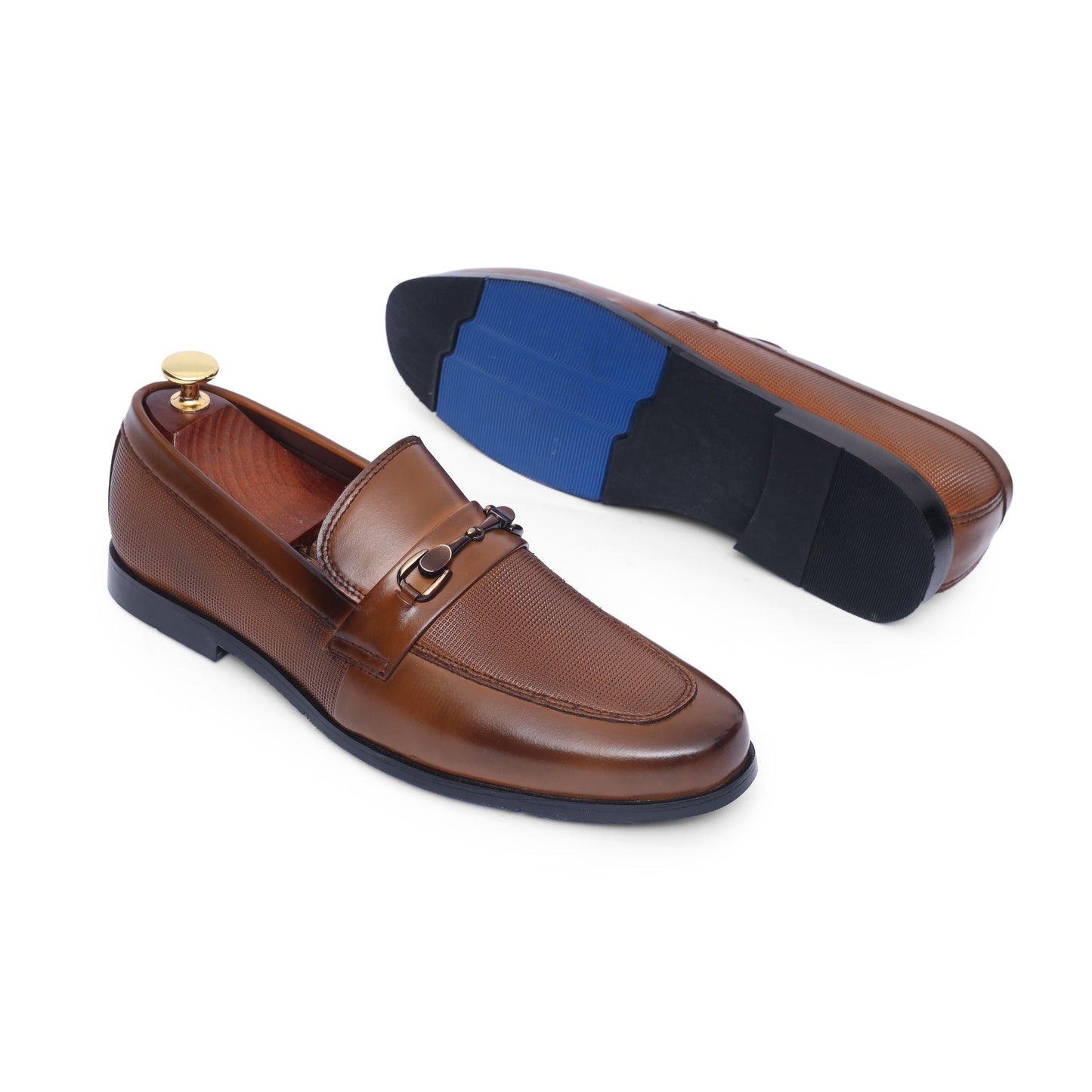 Brown Dotted Texture Metal Bit Formal