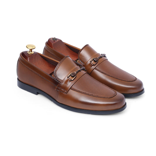 Brown Dotted Texture Metal Bit Formal