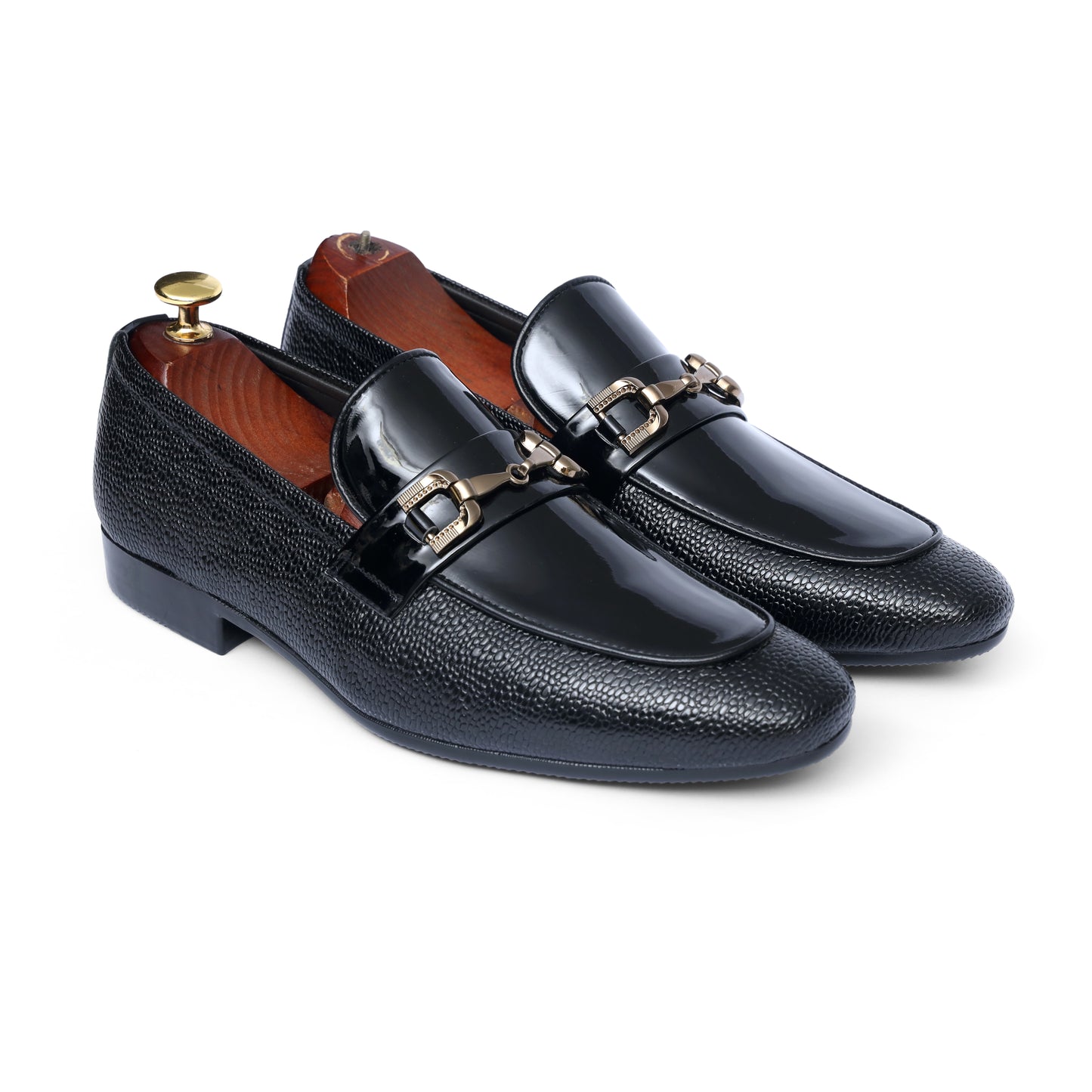 Black Shiny Metal Bit Formal