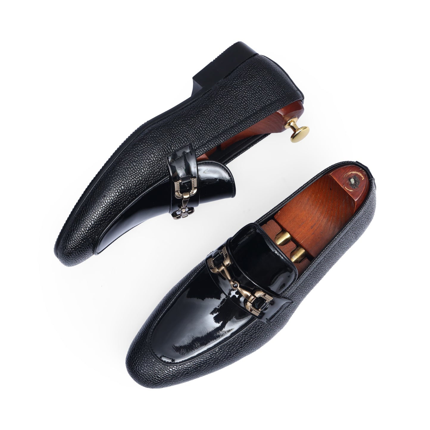 Black Shiny Metal Bit Formal